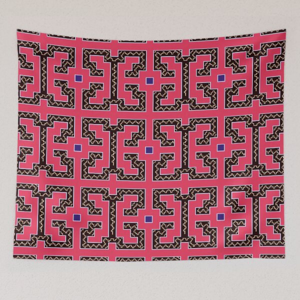 Item preview, Shipibo Conibo Red Peru Jungle Pattern Tribal Design designed and sold by Art-and-Archaeo.