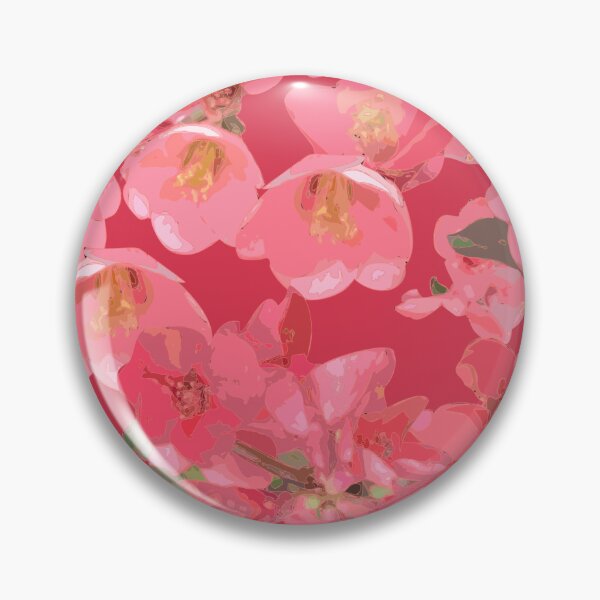 Item preview, Crabapple Blossoms v2 on Deep Rose Half-Drop Repeat 5748 designed and sold by Art in My Loft.