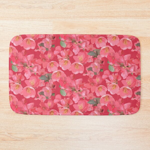 Item preview, Crabapple Blossoms v2 on Deep Rose Half-Drop Repeat 5748 designed and sold by Art in My Loft.