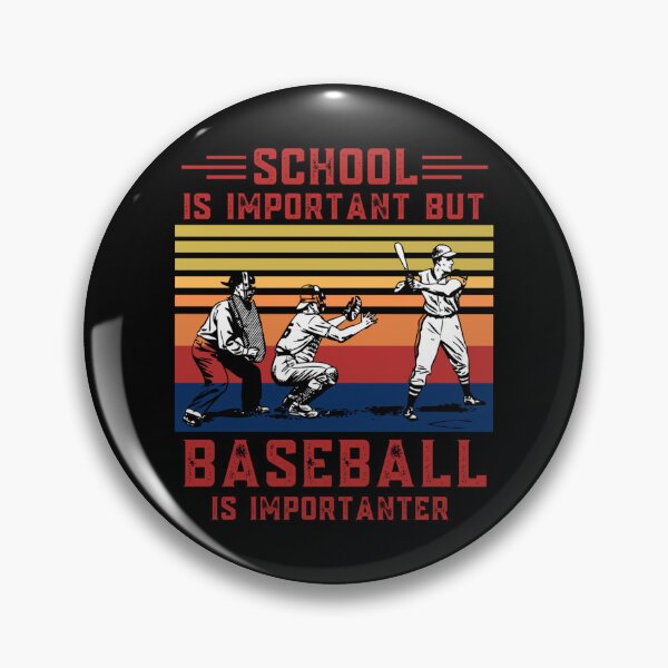 Artikelvorschau, School Is Important But Baseball Is Importanter Funny Education Baseball Sticker entworfen und verkauft von joannonapk6.