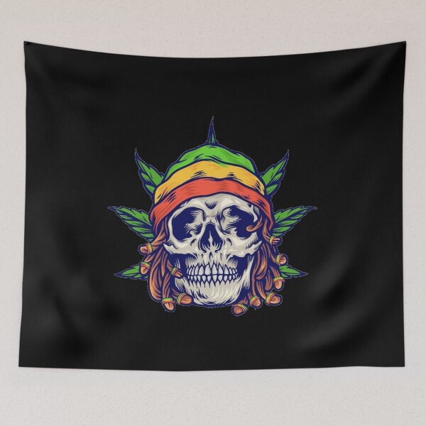 Item preview, Reggae Skull_Black designed and sold by OrganicCharm.