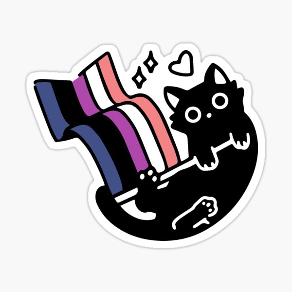 Gender Fluid Flag Heart Sticker