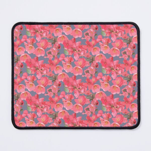 Item preview, Crabapple Blossoms v2 on Grey Half-Drop Repeat 5748 designed and sold by Art in My Loft.