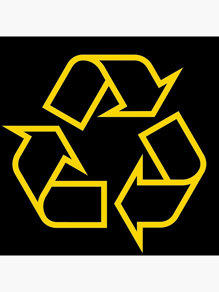 "Yellow Recycle symbol" Poster for Sale by effervescence Redbubble