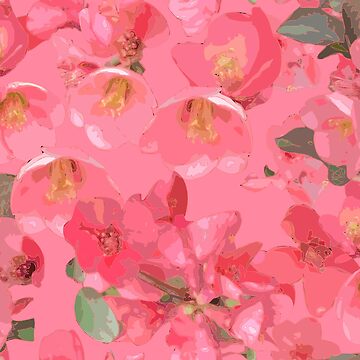 Vorschaubild zum Design Crabapple Blossoms v2 on Soft Pink Half-Drop Repeat 5748 von Art in My Loft