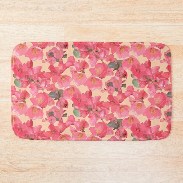 Item preview, Crabapple Blossoms v2 on Pale Peach Half-Drop Repeat 5748 designed and sold by Art in My Loft.
