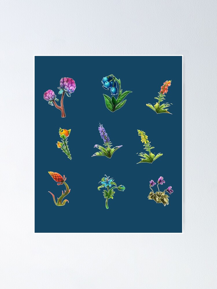 "BOTW flowers" Poster for Sale by SamSimp Redbubble