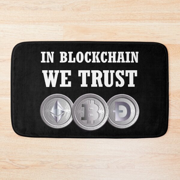 Item preview, In Blockchain We Trust, Funny Logo Bitcoin, Bitcoin Blockchain Quote designed and sold by tsse.
