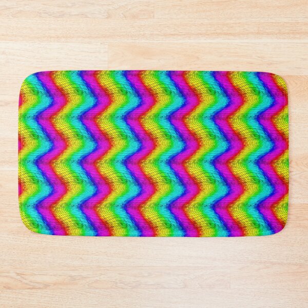 Aperçu de l'œuvre Rainbow Colors Geometric Wave Pattern Gay Pride Month LGBT créée et vendue par FortuneTee.