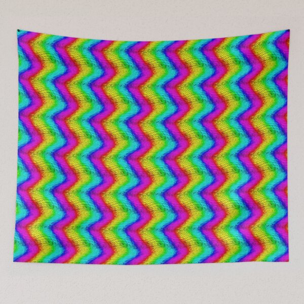Artikelvorschau, Rainbow Colors Geometric Wave Pattern Gay Pride Month LGBT entworfen und verkauft von FortuneTee.