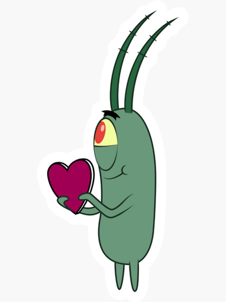 SpongeBob Plankton with Valentine | Sticker