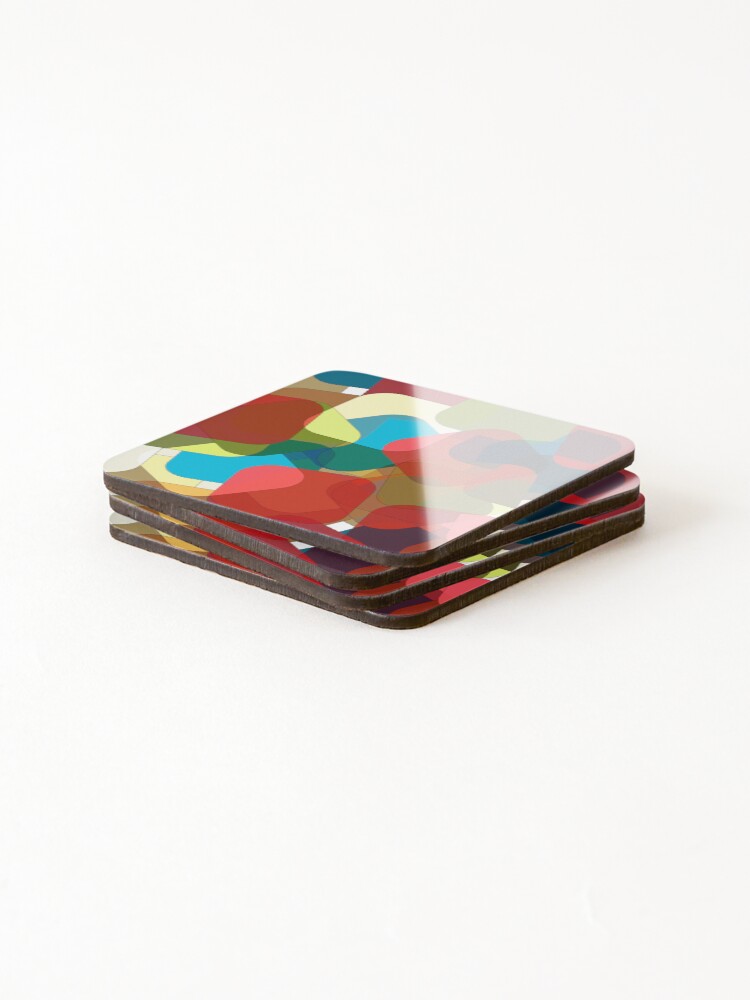 Thumbnail 4 of 5, Coasters (Set of 4), Color Pattern designed and sold by sharaprint.