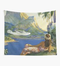 Fly To South Seas Isles Via Pan American Wall Tapestry