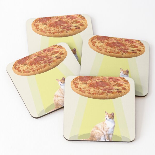 Item preview, Pizza UFO and Cat designed and sold by RedFlowerful.