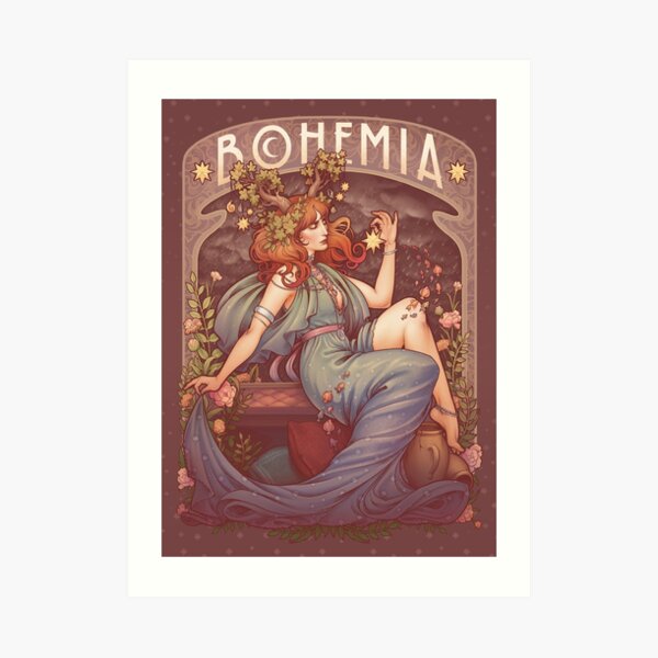 Art Nouveau BOHEMIA Art Print