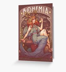 Art Nouveau BOHEMIA Greeting Card