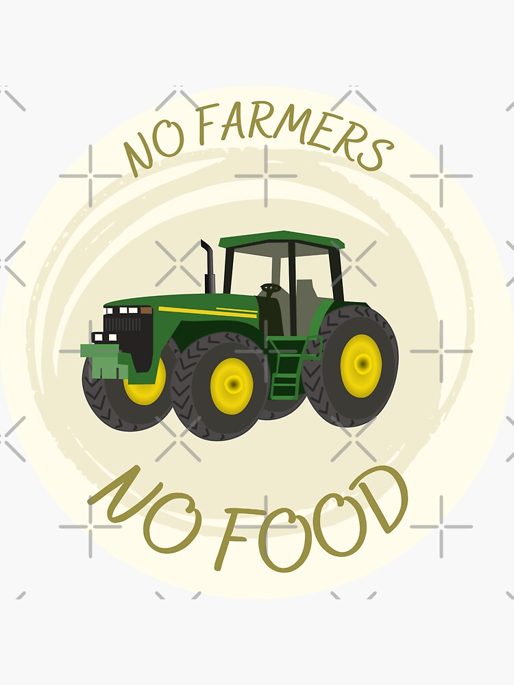 No Farmers No Food Sticker For Sale By Cro Design Redbubble