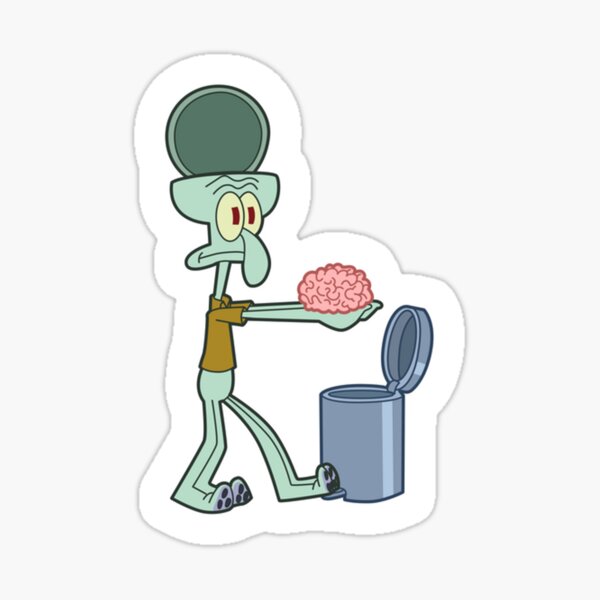 SpongeBob Upset Fish Meme Sticker - Sticker Mania