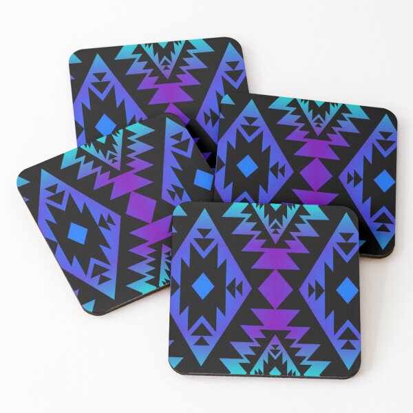 Artikelvorschau, Neon Blue / Purple / Bright Blue  / Native Print Geo entworfen und verkauft von JMWCD.
