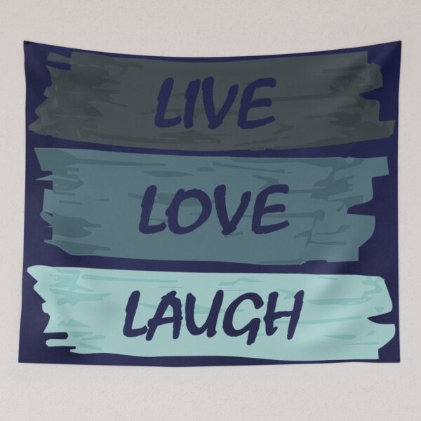 Aperçu de l'œuvre Live love laugh créée et vendue par Munnapd.