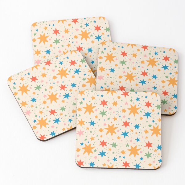Item preview, Bright summer pattern with lucky stars designed and sold by Kizuneko.