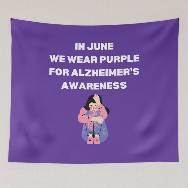 Item preview, In June we wear purple for Alzheimer's Awareness Shirt designed and sold by Evanka.