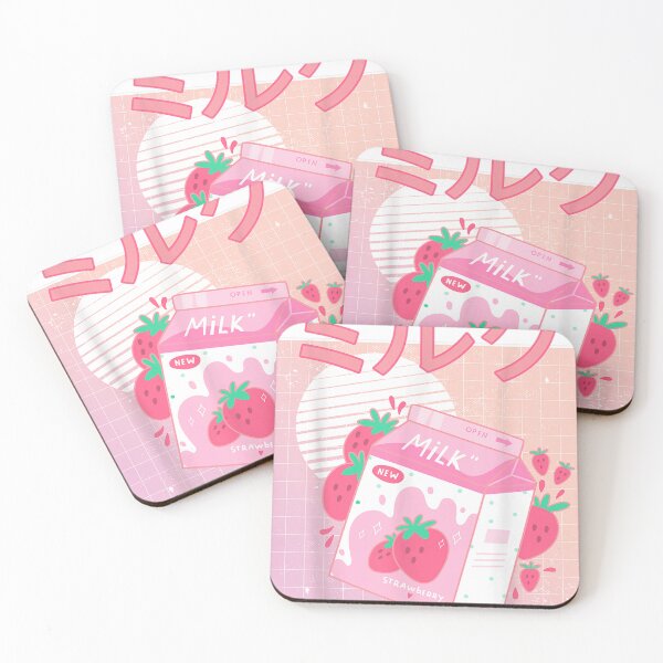 Item preview, Funny Retro 90s Japanese Kawaii Strawberry Milk Shake Carton  designed and sold by hucklebardisg.