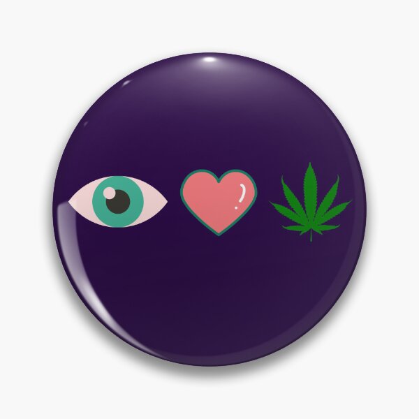 Item preview, eye heart weed designed and sold by CabbageNClouds.