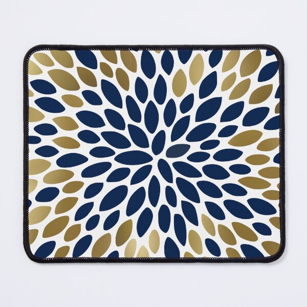 Artikelvorschau, Floral Bloom Navy and Gold entworfen und verkauft von meggydesigns.