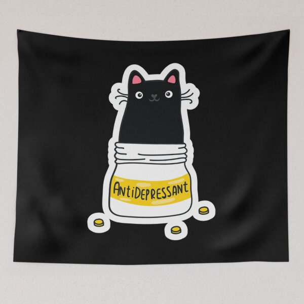 Item preview, antidepressant cat designed and sold by stokesk391.