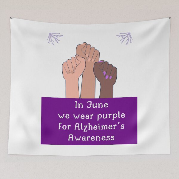 Item preview, In June we wear purple for Alzheimer's Awareness Shirt designed and sold by Evanka.