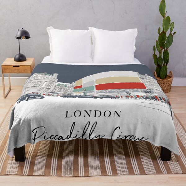 Item preview, Piccadilly Circus, London, Cities, Countries, Colourful print, line art, west end, Regent's Street, London Taxi, designed and sold by BONBcreative.