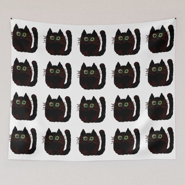 Artikelvorschau, Funny Cute Black Cat entworfen und verkauft von PeckoBird.