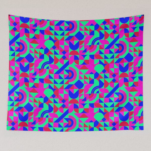 Item preview, geometric colorful patterns conceptual Art - Abstract Neo Geo graphic design designed and sold by Design Repo.