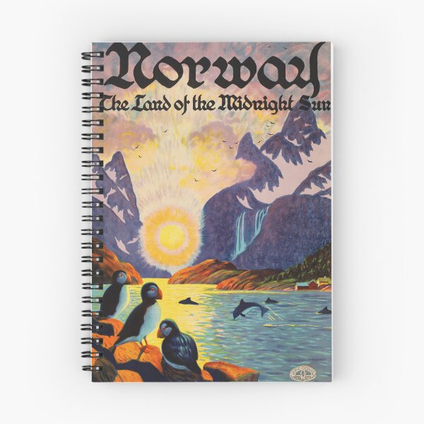 Item preview, NORWAY The Land of the Midnight Sun 1930 Vintage Travel Poster designed and sold by retroposters.