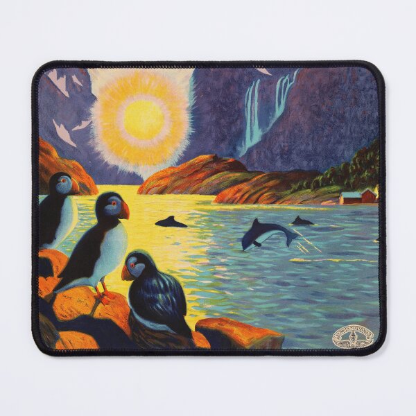 Item preview, NORWAY The Land of the Midnight Sun 1930 Vintage Travel Poster designed and sold by retroposters.