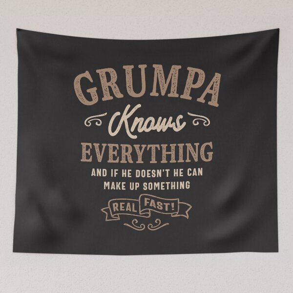 Item preview, Mens Grumpa Knows Everything Funny Father's Day designed and sold by cidolopez.