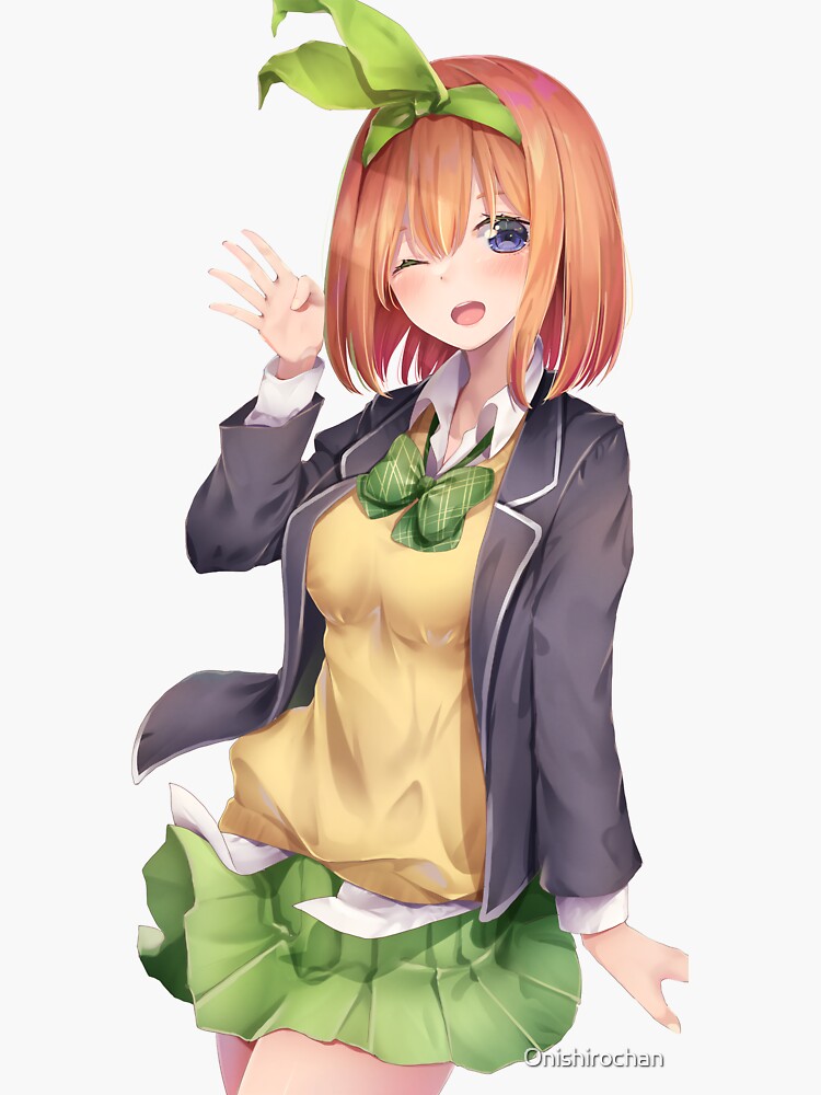 Nakano yotsuba, 5-toubun no hanayome, school uniform, short hair