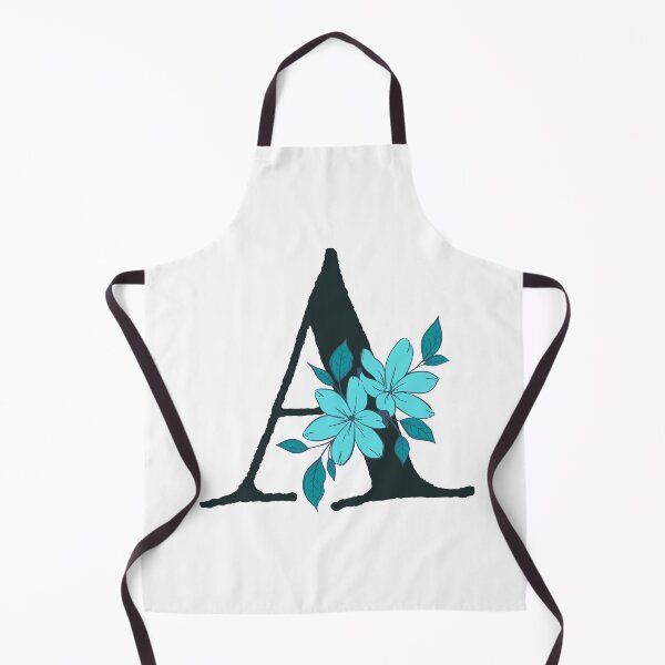 Item preview, Blue floral A monogram designed and sold by Lyssarien.