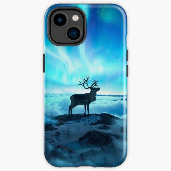 Horned Deer Aurora iPhone Tough Case