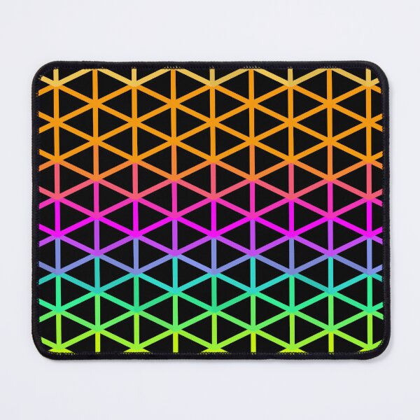 Aperçu de l'œuvre Cyan, Orange, Magenta, Purple, Lime Triangle Wireframe Pattern Design créée et vendue par patternsoup.