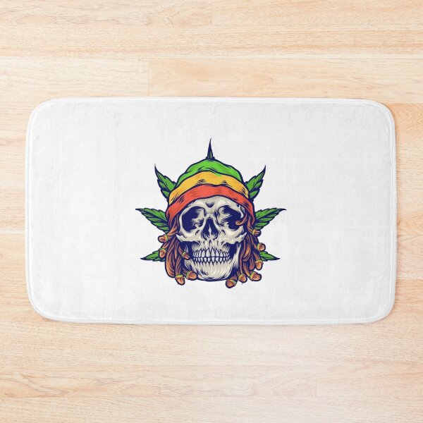 Aperçu de l'œuvre Reggae Skull_White créée et vendue par OrganicCharm.