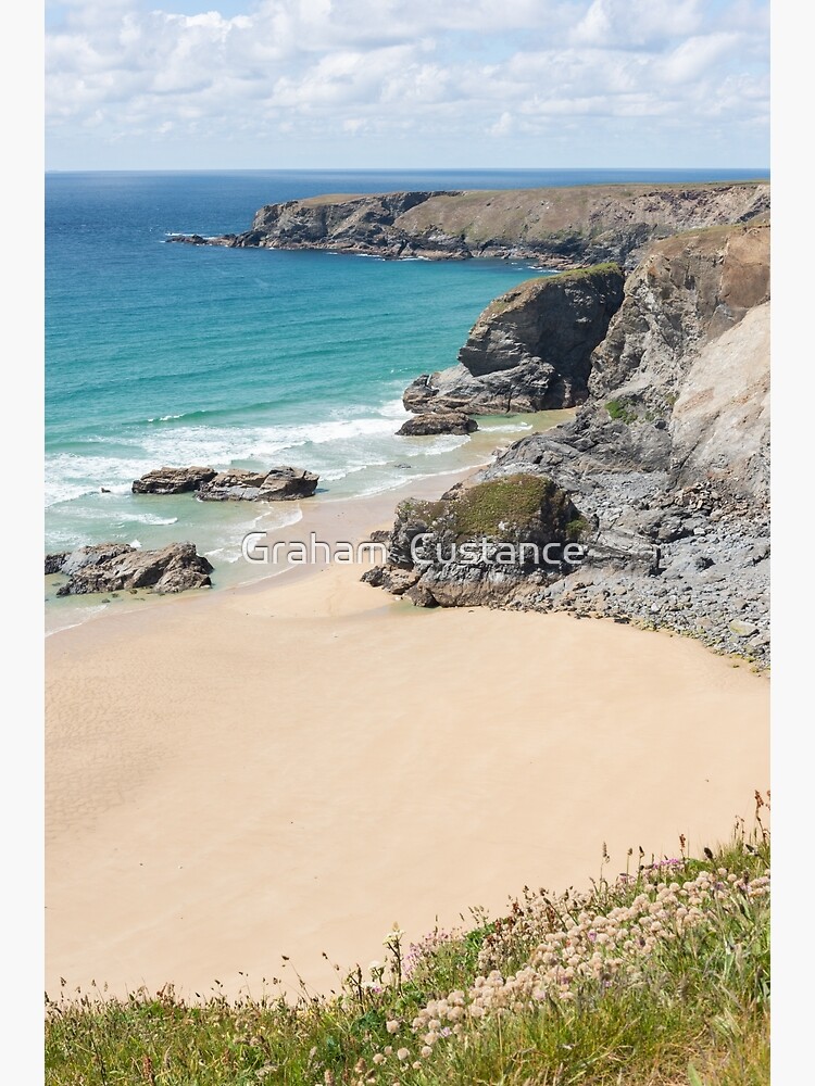 "Bedruthan Steps, Cornwall" Poster for Sale by gracust Redbubble