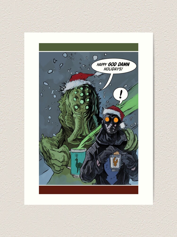 "lobster johnson,logo,claw,hellboy,christmas, holiday, cthulhu, fire