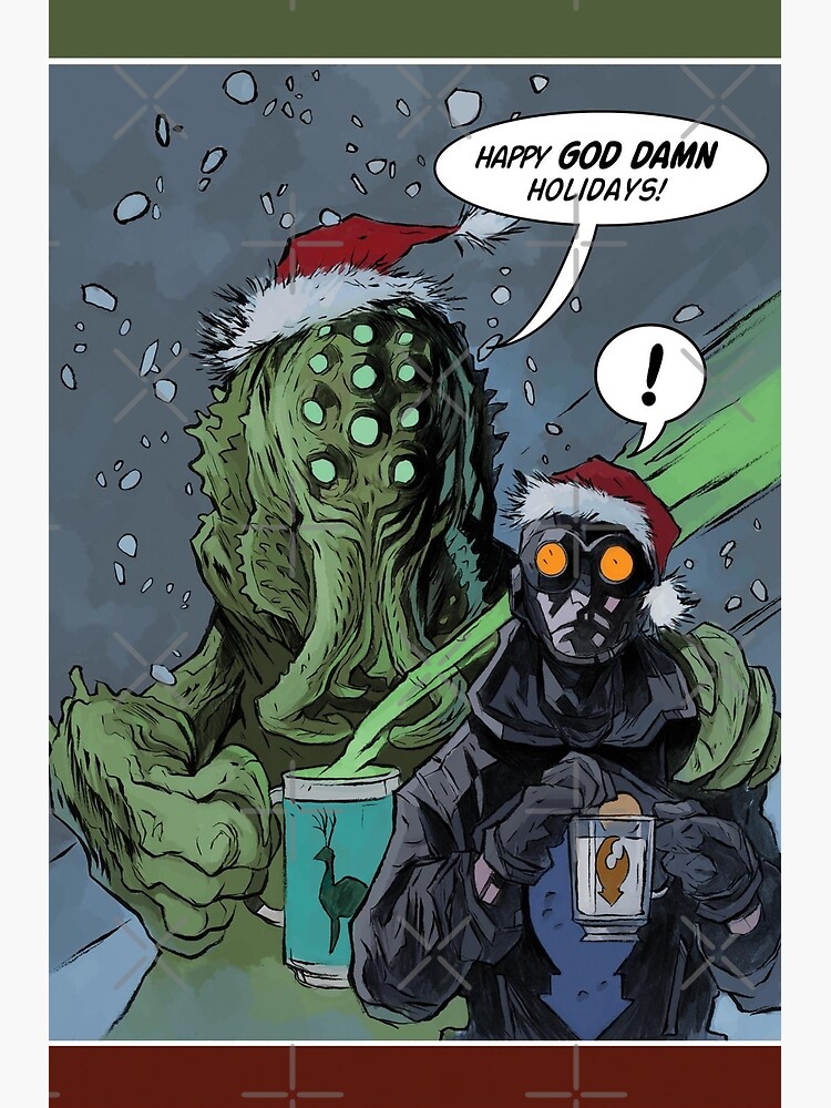 "lobster johnson,logo,claw,hellboy,christmas, holiday, cthulhu, fire