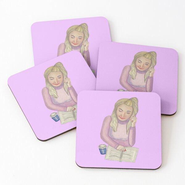 Item preview, Girl reading with coffee  designed and sold by altairaleon.