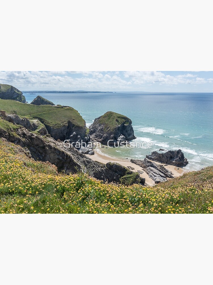 "Bedruthan Steps, Cornwall" Poster for Sale by gracust Redbubble