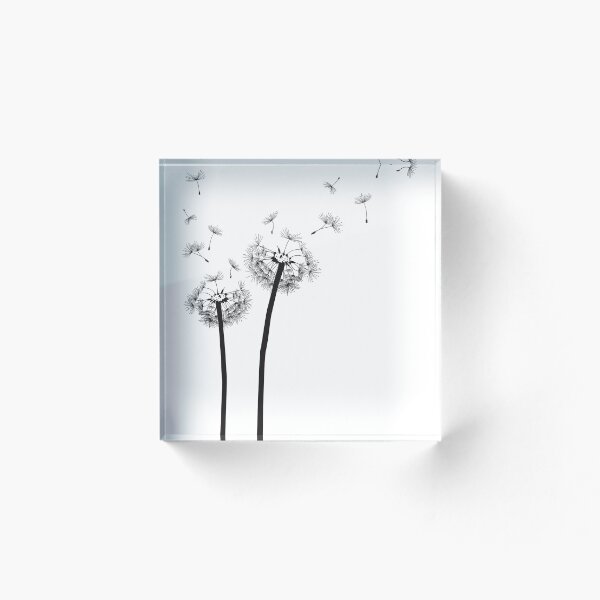 Artikelvorschau, Minimalist Black White and Grey Dandelions Floral Nature Design  entworfen und verkauft von FortuneTee.