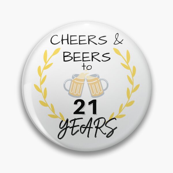Item preview, Cheers & Beers to 21 Years - Birthday Gift designed and sold by art-in-a-bottle.