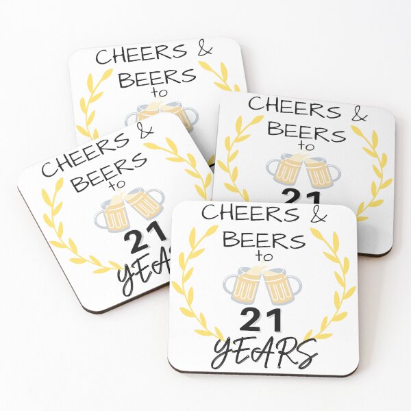 Item preview, Cheers & Beers to 21 Years - Birthday Gift designed and sold by art-in-a-bottle.